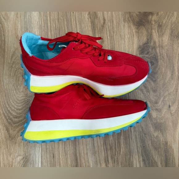 Steve Madden Women's Chasen Sneaker, Red Multi, 7.5 EUC - Picture 5 of 7